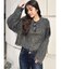 モヘアタッチシャギーショートニットトップス【WEB限定】