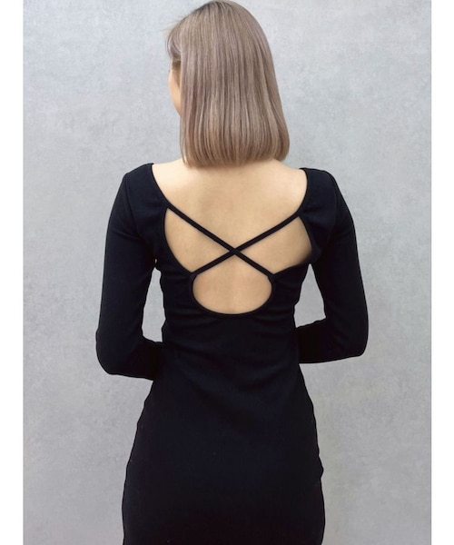 GD BACKクロスバインダーテレコロングワンピース｜ジェイダの通販