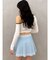 GD BICOLORワンショルダーデザインショートトップス