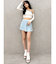 GD BICOLORワンショルダーデザインショートトップス