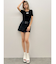 フェイクレザーベルトスカートライクショートパンツ