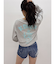 ハイウエストBACK RIPPEDデニムショートパンツ