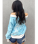 ハイウエストBACK RIPPEDデニムショートパンツ