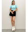 ハイウエストボタンショートパンツ