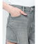 ハイウエストサイドオープンデニムワイドパンツ