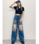 BACK OPENハーフスリーブPOLOニットトップス