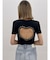 BACK OPEN bijou heartトップス