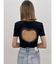 BACK OPEN bijou heartトップス