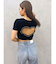 BACK OPEN bijou heartトップス