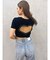 BACK OPEN bijou heartトップス