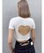 BACK OPEN bijou heartトップス