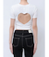 BACK OPEN bijou heartトップス