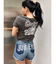 ハイウエストJUBEYO bijouデニムショートパンツ