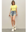 ハイウエストJUBEYO bijouデニムショートパンツ
