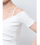 ハーフスリーブカシュクールオフショルショートトップス