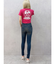ハイウエストフロントZIPベルトデザインスキニーデニムパンツ