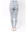 ハイウエストフロントZIPベルトデザインスキニーデニムパンツ
