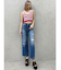 ボーダーノースリPOLOニットトップス