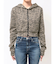 leopard printショートパーカー