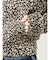 leopard printショートパーカー