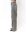 ハイウエストGG Stitch Barrel Leg ダメージデニムパンツ