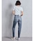 ハイウエストVintage Edge ダメージストレートデニムパンツ