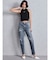 ハイウエストVintage Edge ダメージストレートデニムパンツ