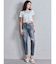 ハイウエストVintage Edge ダメージストレートデニムパンツ