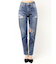 ハイウエストVintage Edge ダメージストレートデニムパンツ