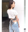 レオパードバックリボントップス