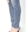 ハイウエストcut out poketダメージスキニーデニムパンツ