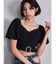 bijou バックルブラウス