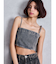 BACKレースUP Corsetデニムビスチェ
