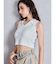 GYDAjacquardブリーチニットトップス