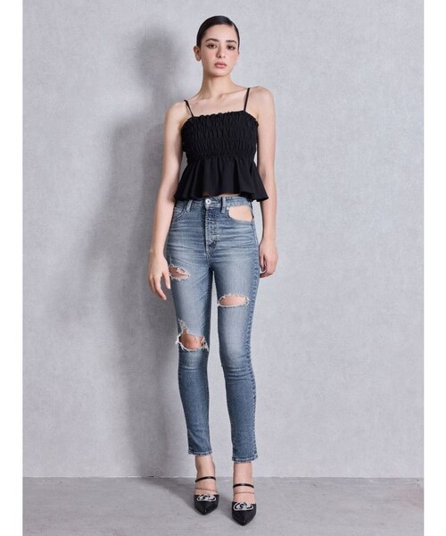 GYDA/3way GDビジューMOLDチェーンストラップポインテッドミュール ジェイダ GYDA 3way GDビジューMOLDチェーンストラップポイン