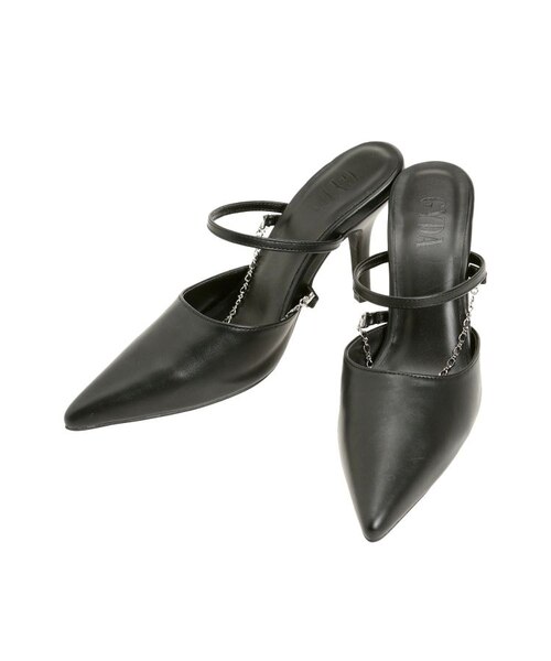 GYDA/3way GDビジューMOLDチェーンストラップポインテッドミュール ジェイダ GYDA 3way GDビジューMOLDチェーンストラップポイン