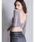 VELOUR RIB BACK CROSS TOPS