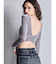 VELOUR RIB BACK CROSS TOPS