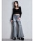 VELOUR RIB BACK CROSS TOPS