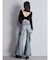 VELOUR RIB BACK CROSS TOPS