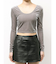 VELOUR RIB BACK CROSS TOPS