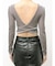 VELOUR RIB BACK CROSS TOPS