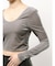 VELOUR RIB BACK CROSS TOPS