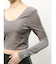 VELOUR RIB BACK CROSS TOPS