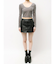 VELOUR RIB BACK CROSS TOPS