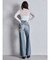 mock neck shiny sheerトップス