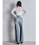 mock neck shiny sheerトップス