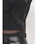 mock neck shiny sheerトップス