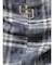 GG drawstringフードチェックシャツ
