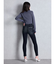 ハイウエスト STUPID IN RICH embroideryスキニーデニムパンツ
